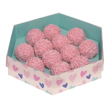 Caixa Hexa Amor Em Cores 12 Doces - Kit 10 unidades